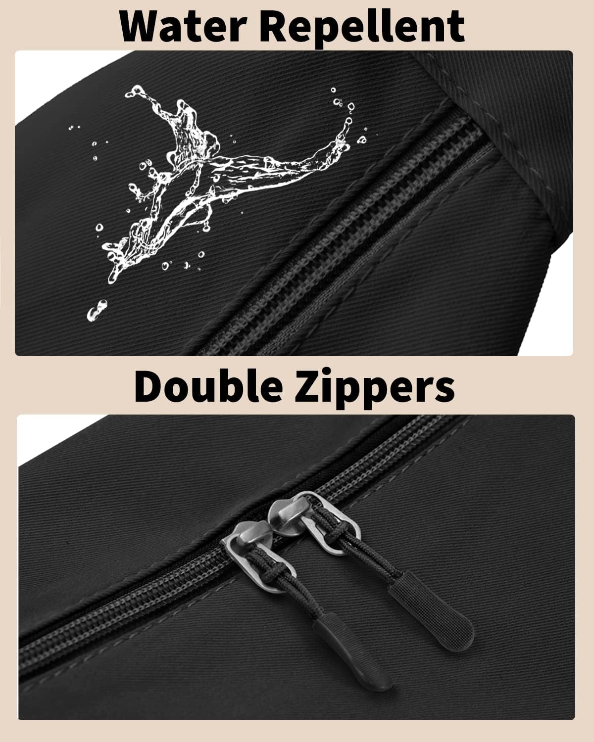 Trendy Mini Crescent Sling Crossbody Bag for Men and Women, Lightweight Nylon with Adjustable Strap and Dual Zippers