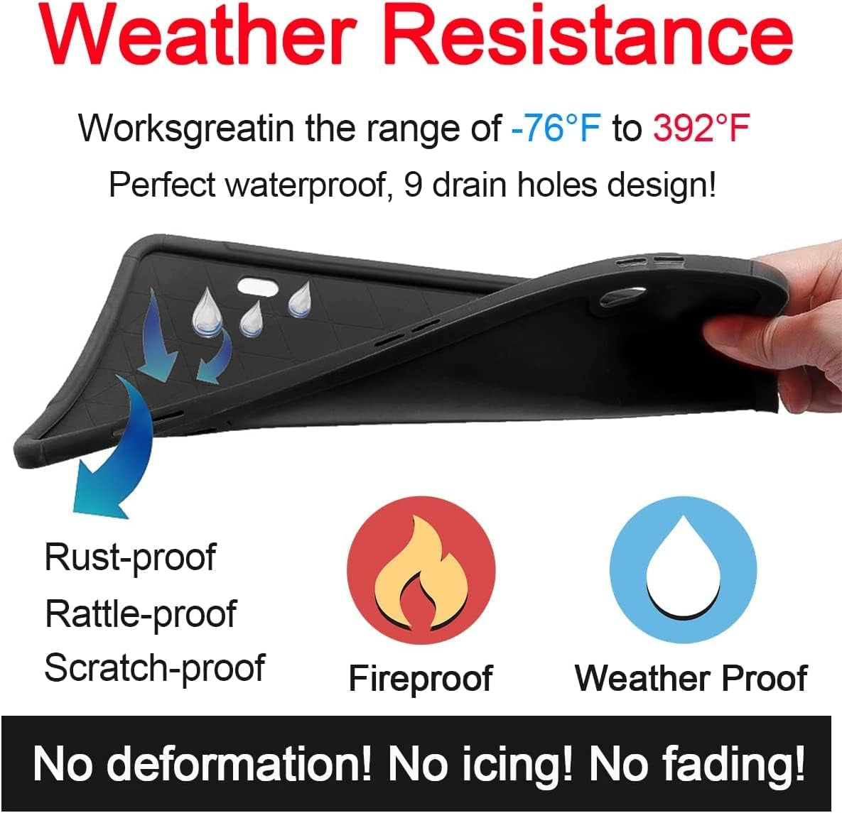 Universal Anti-Theft Silicone License Plate Frame Set, Rustproof Auto Accessories - Cars, SUVs, and Vehicles 