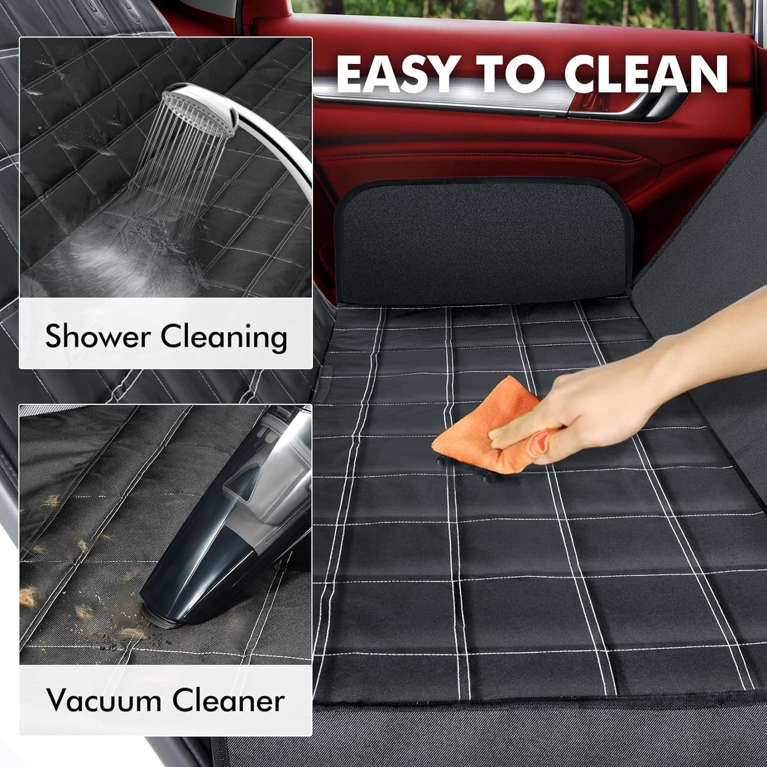 Multifunctional Waterproof Dog Car Seat Cover and Hammock, Scratch-Resistant Nonslip Protector