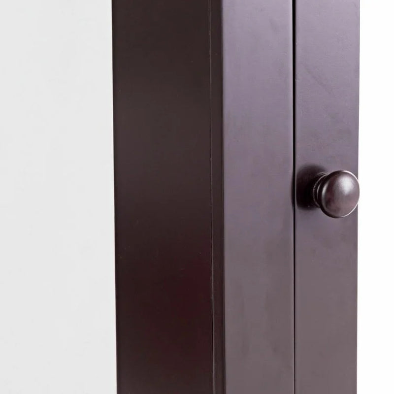 Wall Mount Bathroom Cabinet with One Mirror Single Door Adjustable Shelves Retro Handle