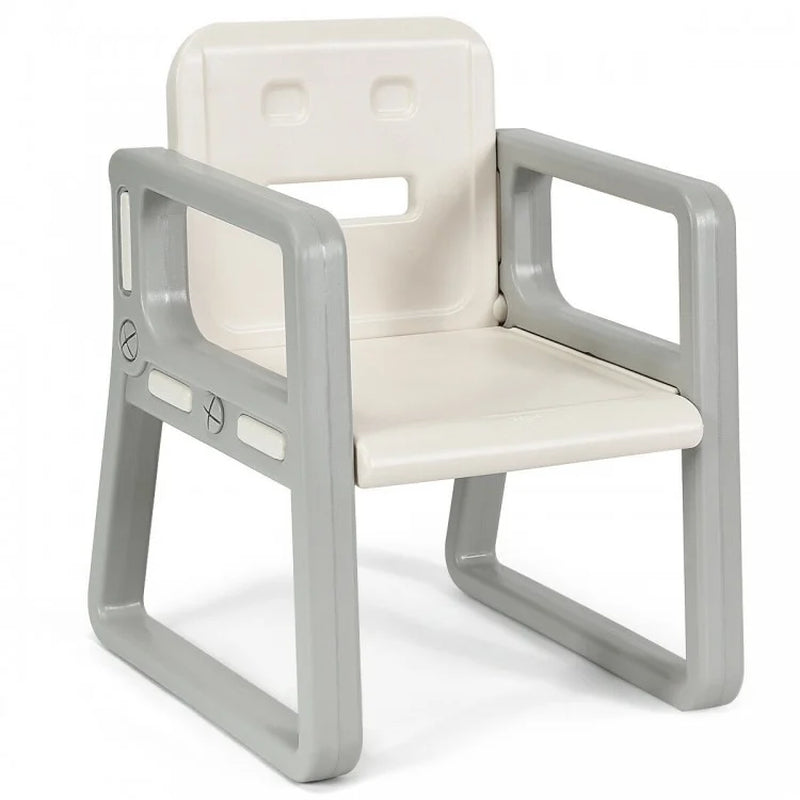 Kids Table and 2 Chairs Set with Storage Shelf
