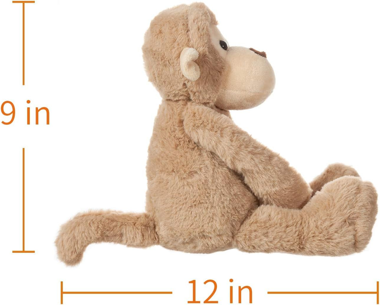 Toys Plush Light Brown Monkey Stuffed Animal Soft Cuddly Perfect for Child (Light Browm Monkey ，9 Inches)