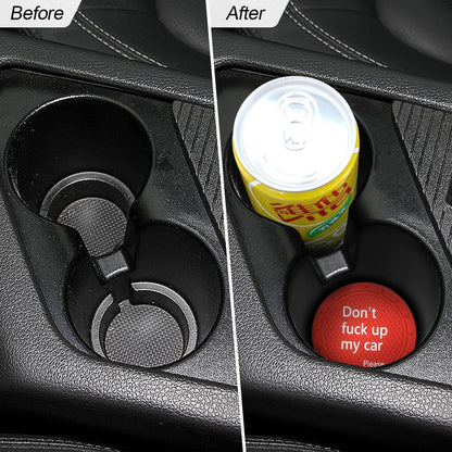 Car Cup Holder Coasters - Set of 2, 2.75 Inch Non-Slip PVC Insert Coasters, Anti-Scratch Cup Mats - Universal Fit 