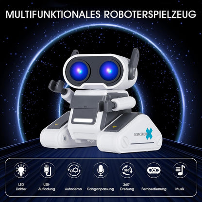 Remote Control LED Robot Toy with Flexible Head and Arms, Dance Moves and Music for Children Aged 3+