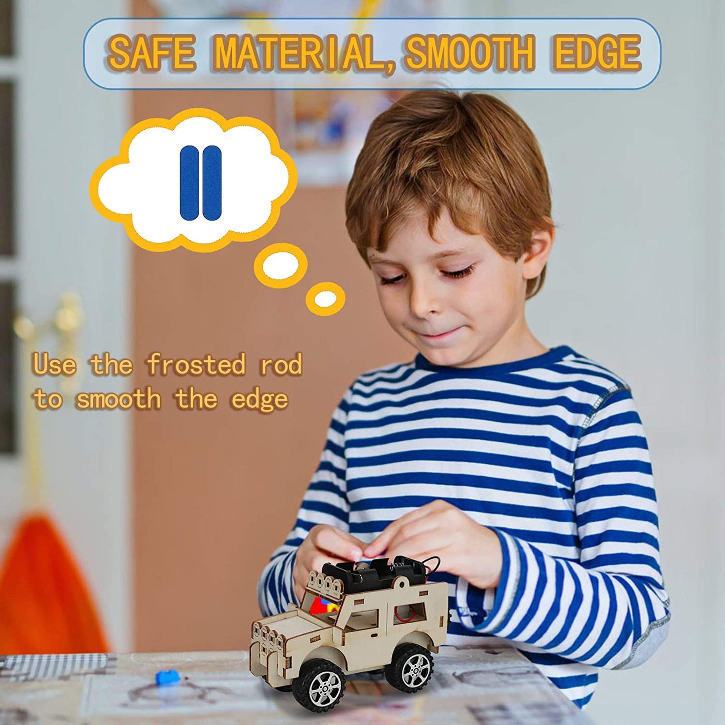 Educational Toys Science Experiment Kits, 3D Wooden Puzzle Models, DIY Solar-Powered Car Projects Ages 8+(Set of 3)