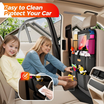 Premium Backseat Car Organizer with Tablet Holder and Multiple Storage Pockets for Kids