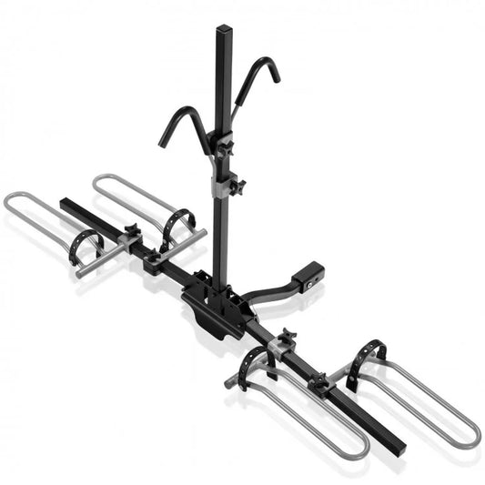 Hitch-Mounted Bike Rack for Two Bikes - Compatible with 1-1/4 Inch and 2 Inch Receivers
