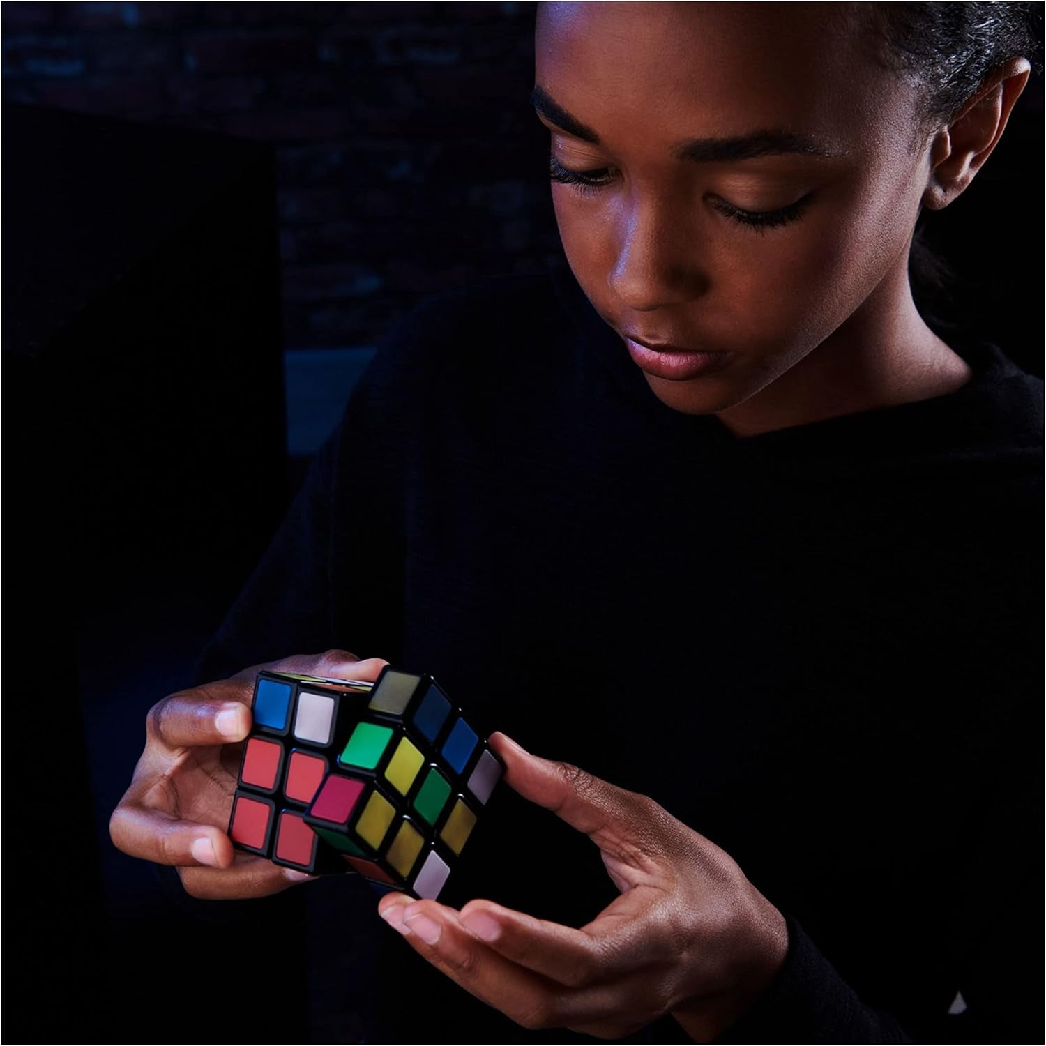 Rubik's Phantom 3x3 Cube - Advanced Technology 3D Puzzle for Stress Relief and Fidgeting Ages 8+