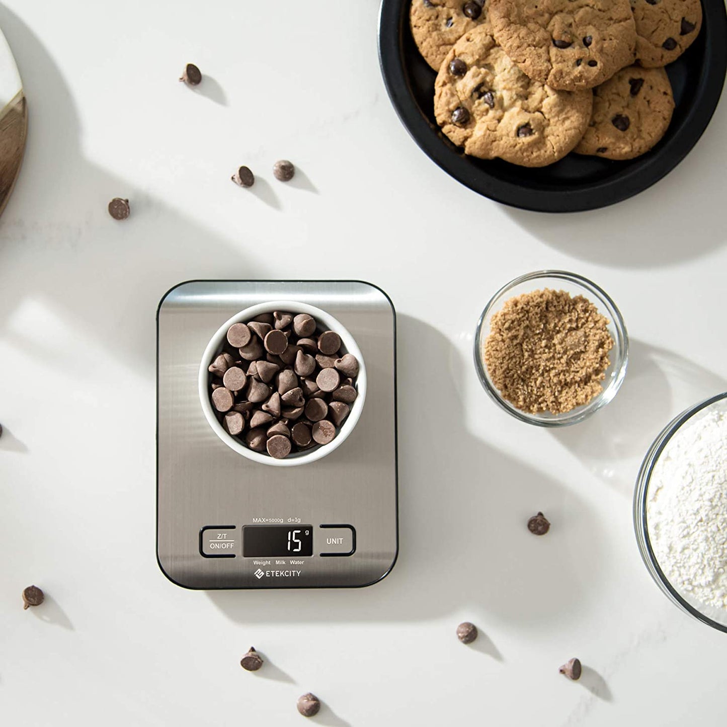Digital Kitchen Scale for Grams and Ounces - Ideal for Weight Loss, Baking, Cooking, Keto, Meal Prep, and Postal Use - Compact Design in 304 Stainless Steel