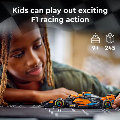 Speed Champions 2023 McLaren Formula 1 Race Car Building Set for Play and Display, Ideal Gift for Kids Ages 9 and Up, Model Number 76919