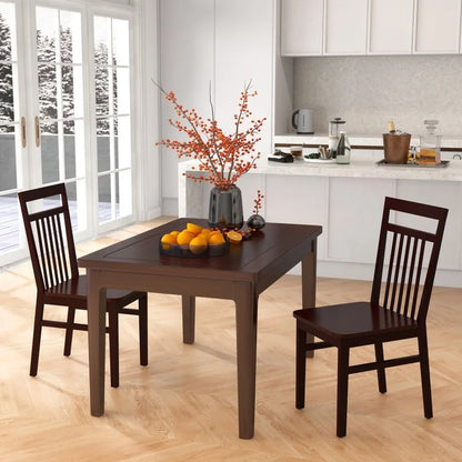 Set of 2 Farmhouse Dining Chairs with Angled High Backrest
