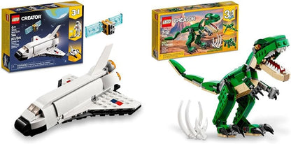 3 in 1 Space Shuttle Toys - Space Toys Building Set for Kids Ages 6+ - Option to Build 2 Spaceships or Astronaut 