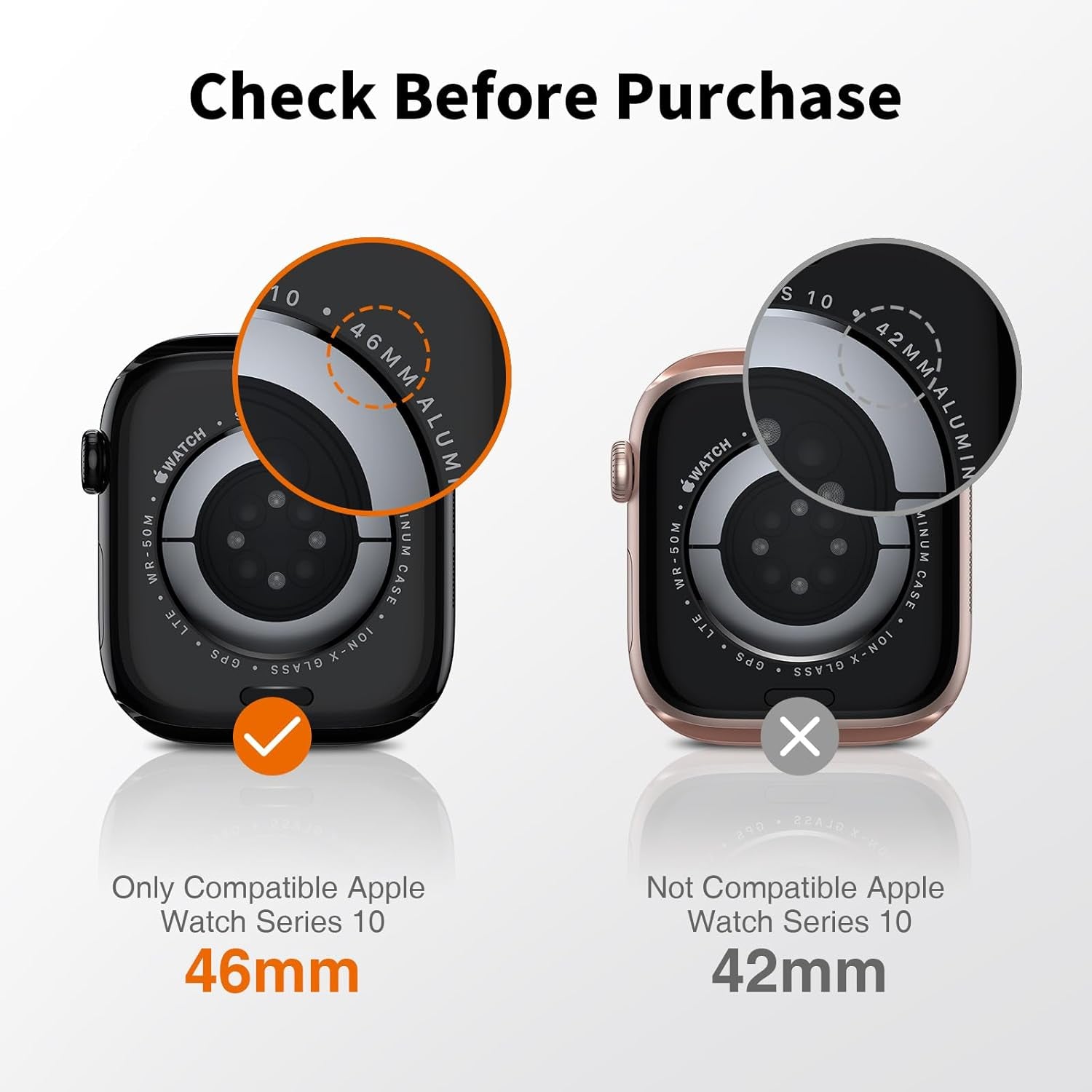 6-Pack Premium Screen Protector for Apple Watch Series 10 (46mm) - Self-Healing TPU, Scratch-Resistant, Bubble-Free, High Definition Clarity, Anti-Glare, Transparent