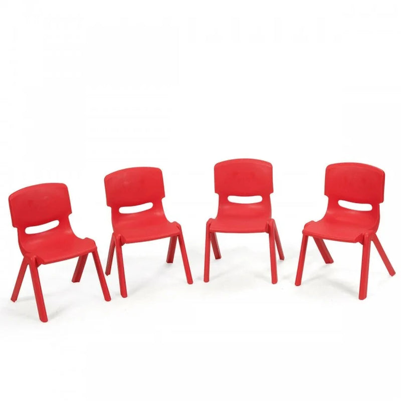 Set of 4 Stackable Plastic Classroom Chairs for Children
