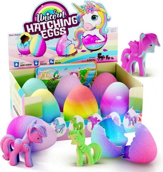 Unicorn Hatching Surprise Eggs for Kids - 6 Pack - Grows 600% - Unicorn Toys Age 3+