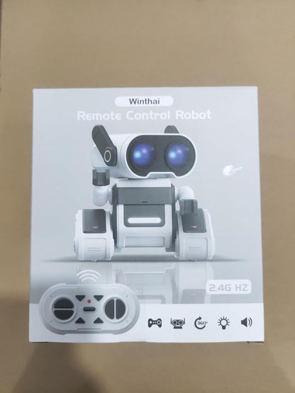 Remote Control LED Robot Toy with Flexible Head and Arms, Dance Moves and Music for Children Aged 3+