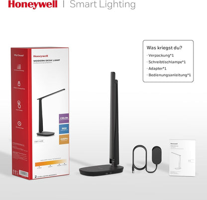 LED Desk Lamp - Eye-Caring, Foldable Design with USB Charging, 4 Color Modes, Stepless Dimming, Auto Timer, Touch Control 