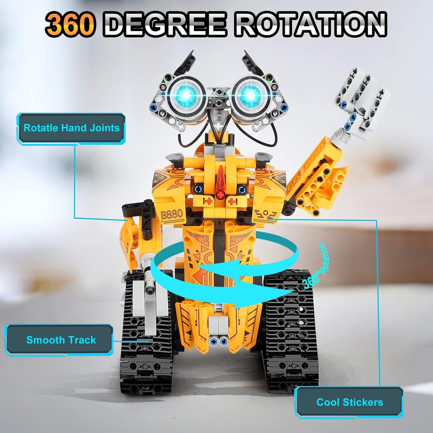 Robotics Building Kit for Ages 8+ Remote & App-Controlled, 468 Pieces 