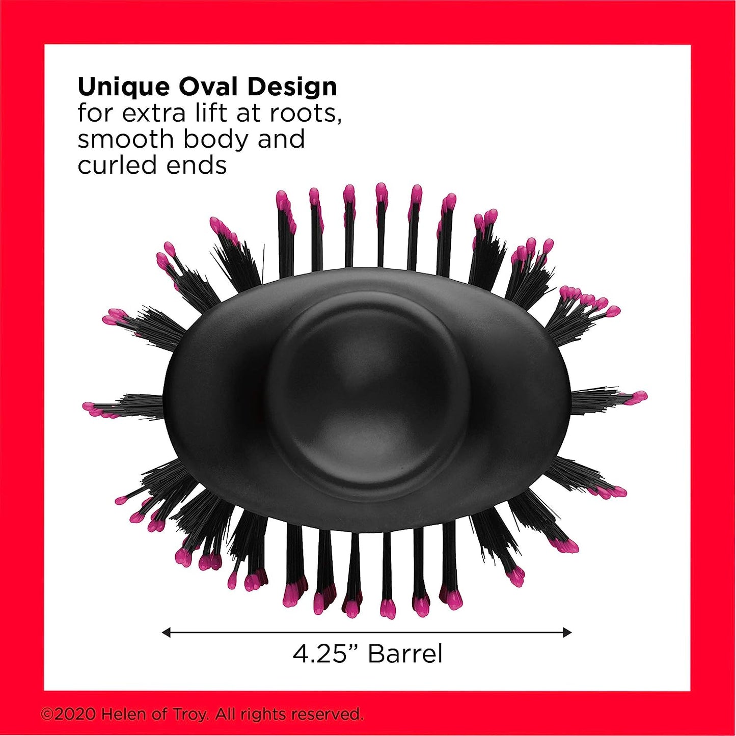 Tourmaline Ionic Technology One-Step Volumizer and Hair Dryer with Hot Air Brush, Multiple Heat Settings, and Reduced Frizz - Black