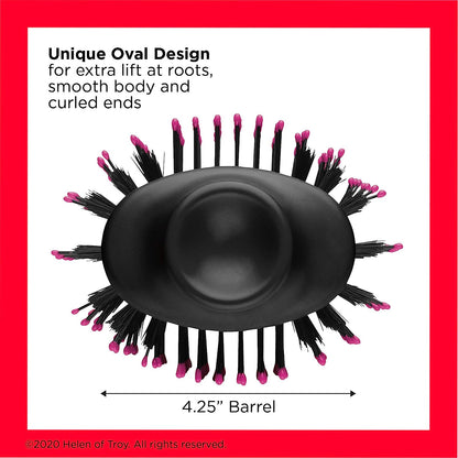 Tourmaline Ionic Technology One-Step Volumizer and Hair Dryer with Hot Air Brush, Multiple Heat Settings, and Reduced Frizz - Black