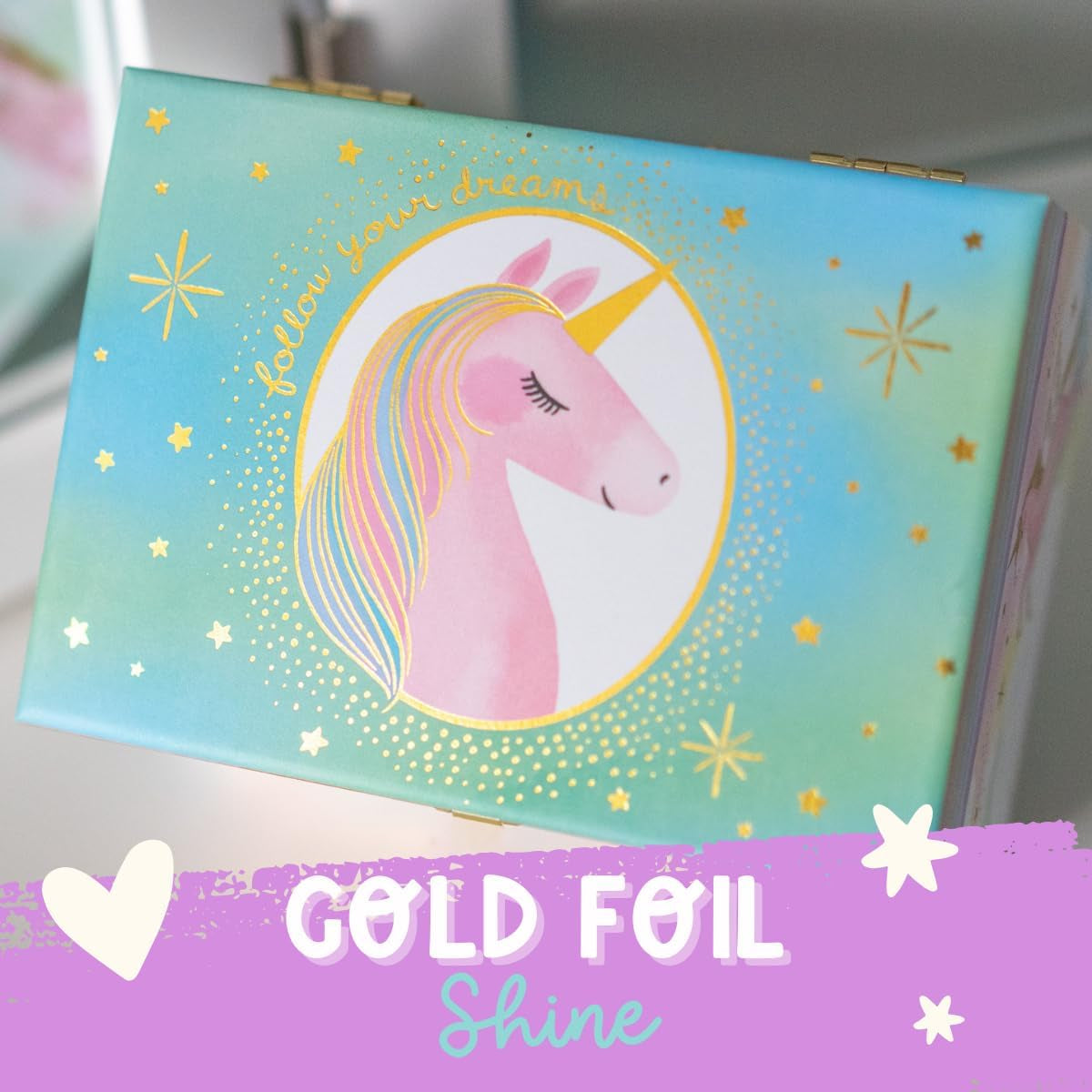 Musical Unicorn Jewelry Box for Girls - Enchanting Spinning Unicorn Music Box, Ages 3+ Dimensions: 6 x 4.7 x 3.5 inches