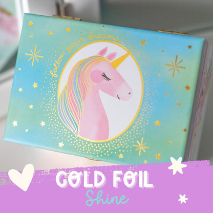 Musical Unicorn Jewelry Box for Girls - Enchanting Spinning Unicorn Music Box, Ages 3+ Dimensions: 6 x 4.7 x 3.5 inches