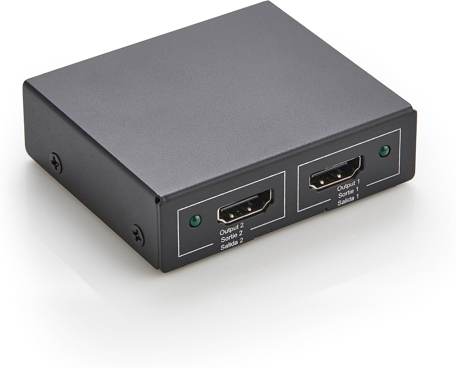 HDMI Splitter 1x2, 4K@30Hz Dual Monitor Support, Mirroring Function, Black