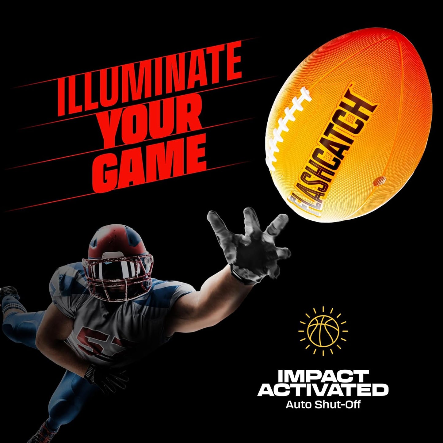 Illuminated Football - Glow in the Dark No. 6 - Outdoor Sports Ages 8-15 