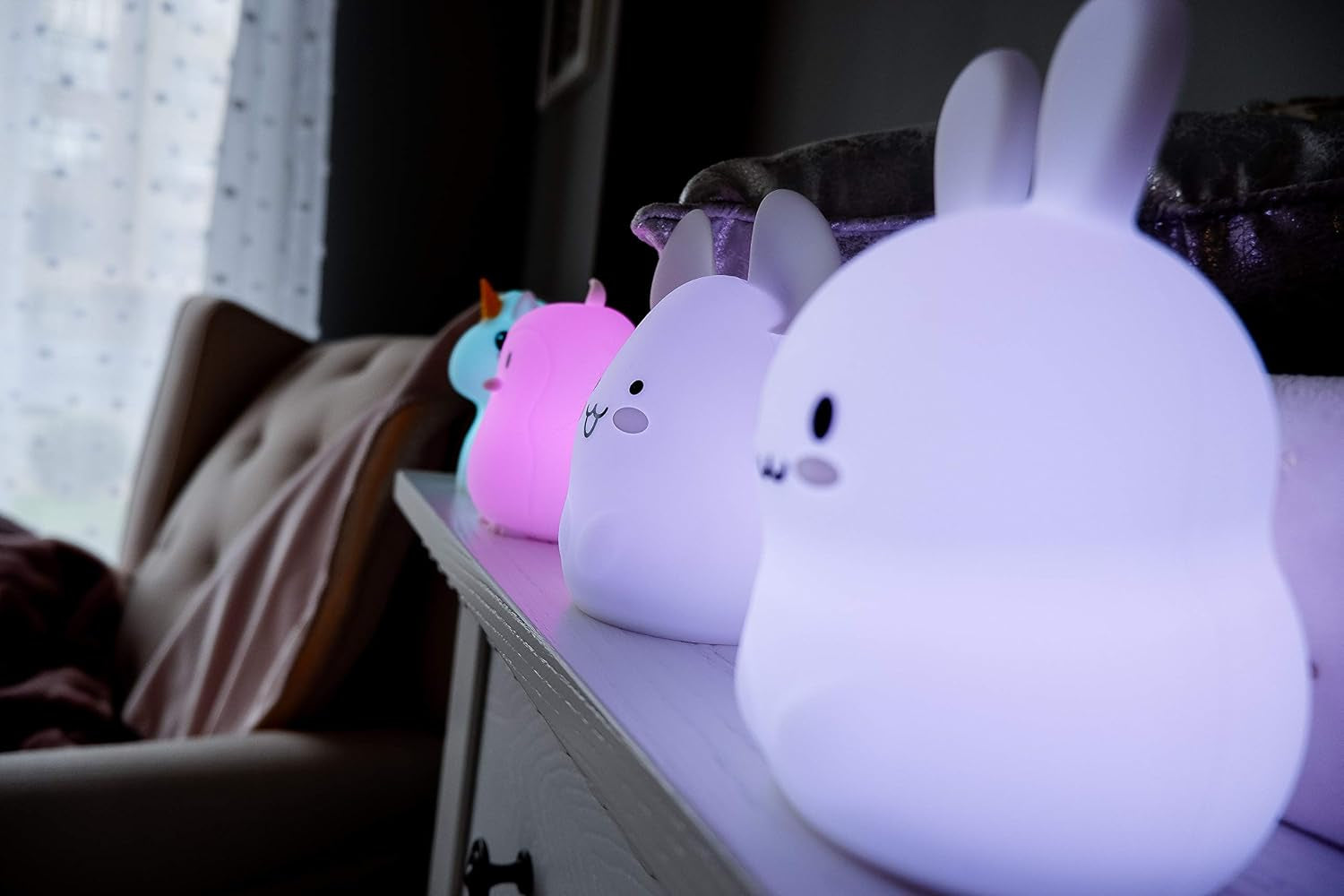 Squishy Lite Mallow Pets Penguin - Portable Night Light for Infants and Toddlers in White
