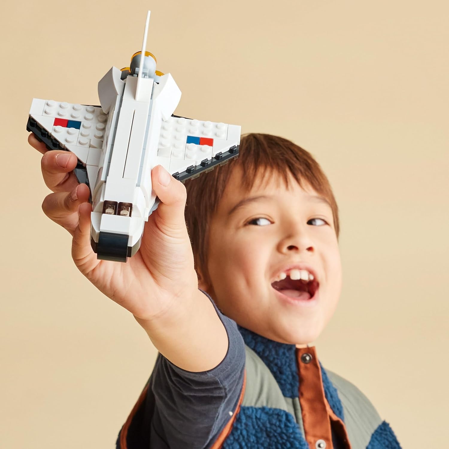 3 in 1 Space Shuttle Toys - Space Toys Building Set for Kids Ages 6+ - Option to Build 2 Spaceships or Astronaut 