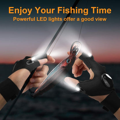 LED Flashlight Gloves - Hands-Free Finger Lights, Ideal Gifts for Men, Dads, and Husbands for Birthdays and Father's Day