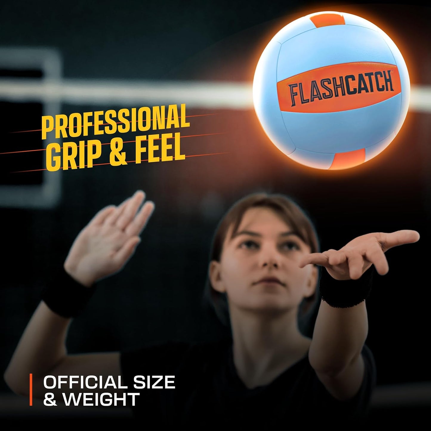 Illuminated Glow-in-the-Dark Volleyball - Premium Sports Accessory for Girls Ages 8-15 - Ideal Gift for Kids and Teens - Perfect for Outdoor and Beach Activities