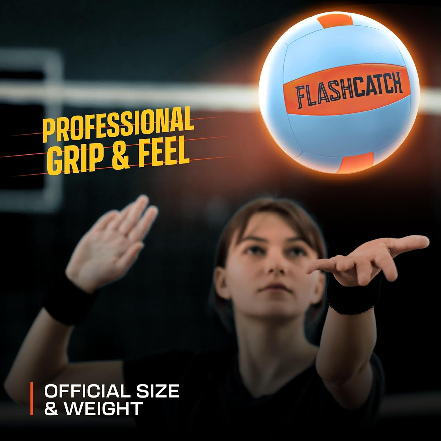 Illuminated Glow-in-the-Dark Volleyball - Premium Sports Accessory for Girls Ages 8-15 - Ideal Gift for Kids and Teens - Perfect for Outdoor and Beach Activities