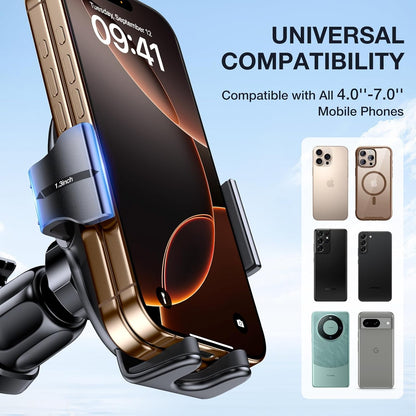 Car Air Vent Phone Holder Mount - Compatible with iPhone 16, 15 Pro Max, 14, Samsung, All Smartphones