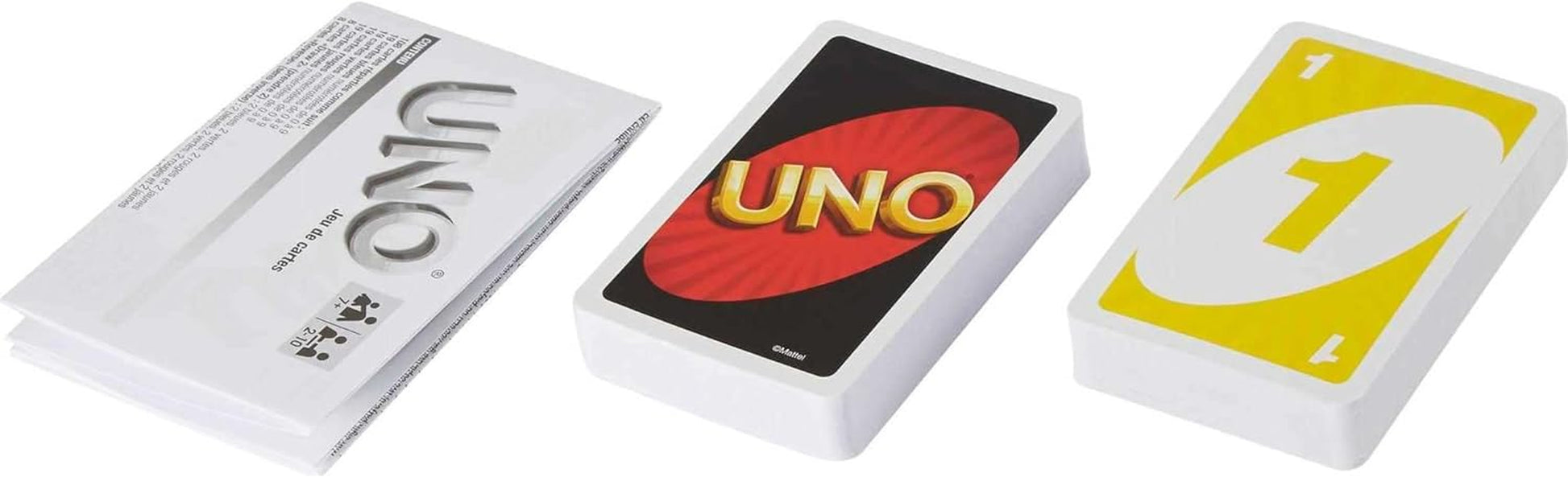 UNO Family Card Game, with 112 Cards in a Sturdy Storage Tin, Travel-Friendly, Makes a Great Game for 7 Year Olds and Up​