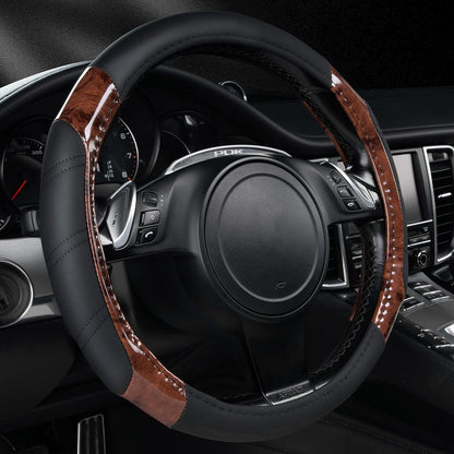Line Rider Microfiber Leather Sport Steering Wheel Cover - Universal Fit (14.5-15 Inches) - Anti-Slip, Comfortable