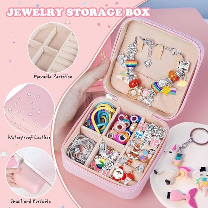 Charm Bracelet Making Kit for Girls Aged 4-12 - DIY Jewelry Craft Supplies and Arts & Crafts Set