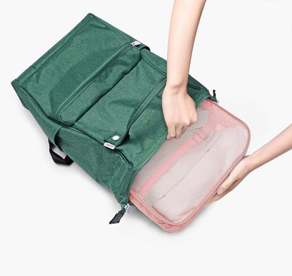 7-Piece Travel Packing Cube Set with Toiletry Bag in Pink