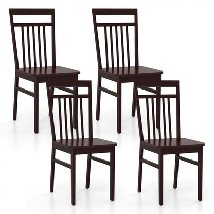 Set of 2 Farmhouse Dining Chairs with Angled High Backrest