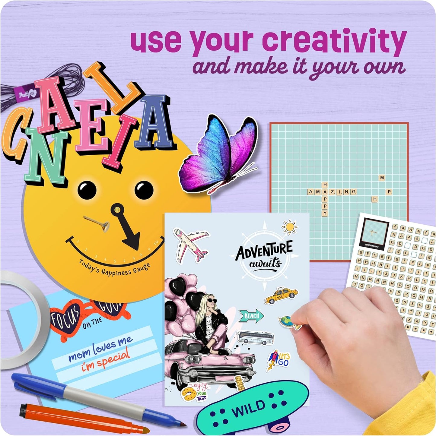 Wall Collage Kit for Teen and Tween Girls - Ideal Craft Gift for Ages 10-15 - Stylish Birthday Present for Teenage Bedrooms - Engaging Craft Kits for Ages 8+
