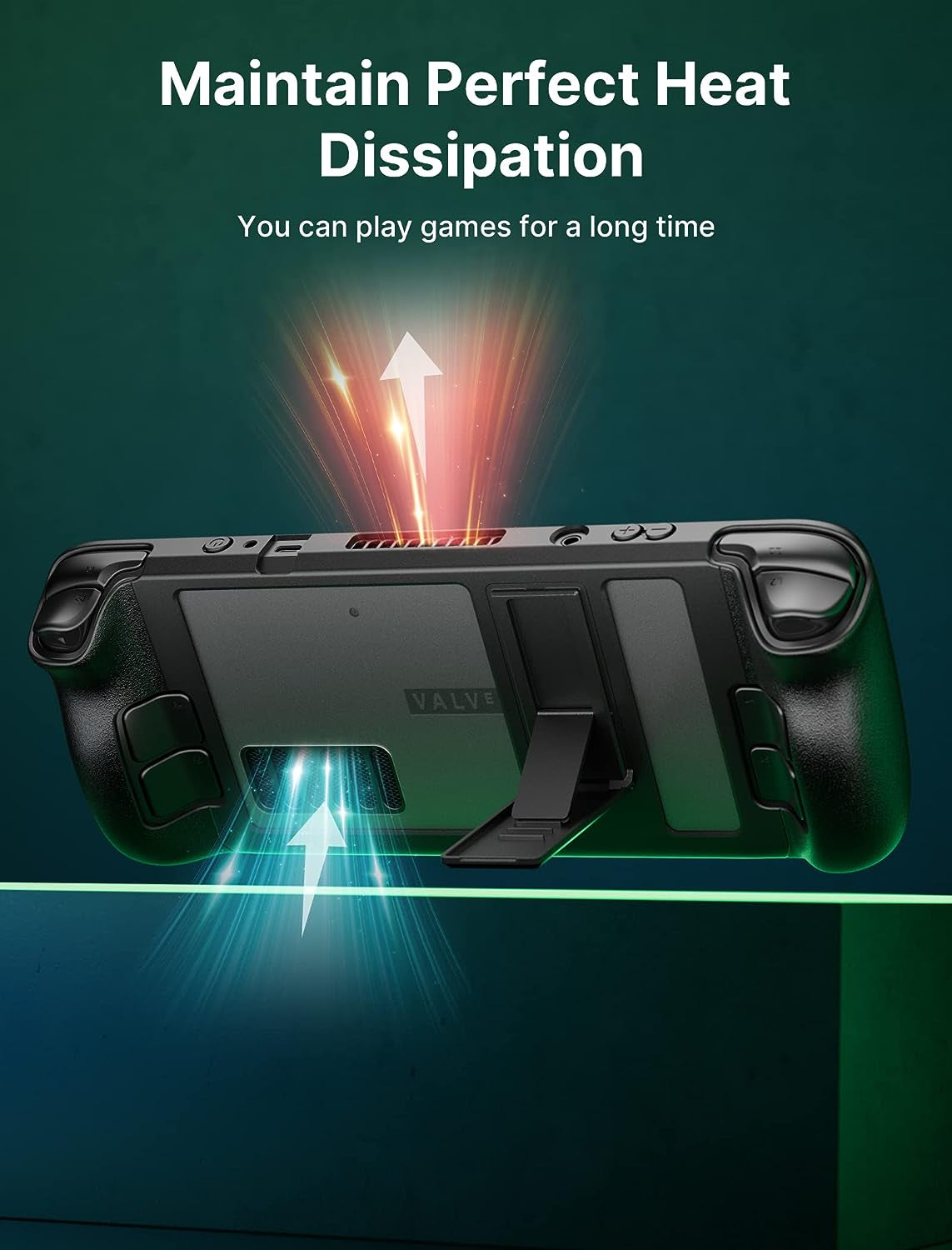 Adjustable Angle Kickstand Case for Steam Deck and Steam Deck OLED -TPU Protective Cover - Shock Absorption, Non-Slip, Anti-Scratch 