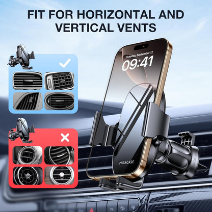 Car Air Vent Phone Holder Mount - Compatible with iPhone 16, 15 Pro Max, 14, Samsung, All Smartphones