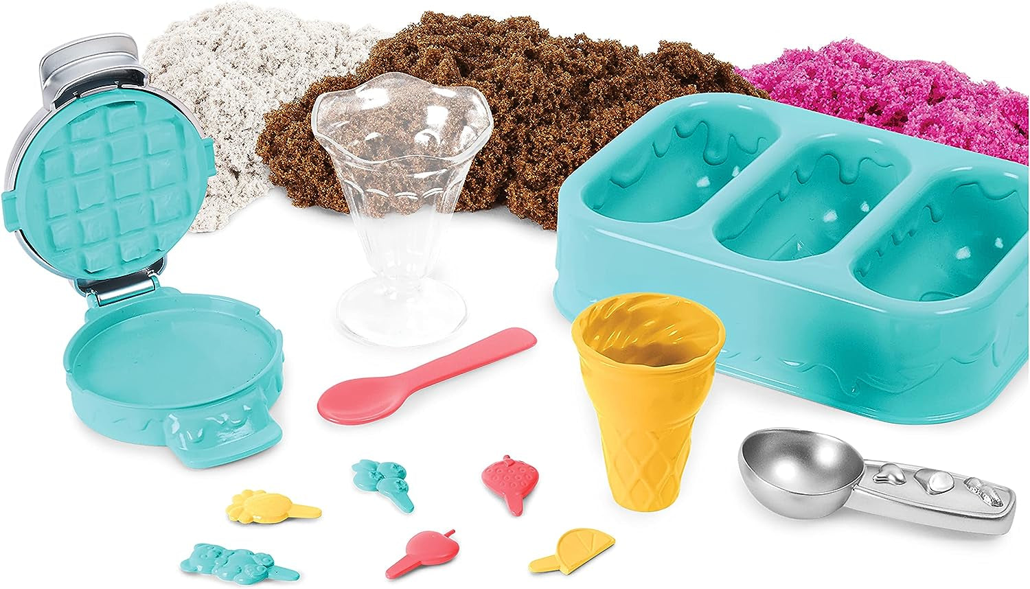 Scents, Ice Cream Treats Playset, 3 Colors Scented Play Sand & 6 Tools, Sensory Toys, Christmas Gifts for Kids Ages 3+