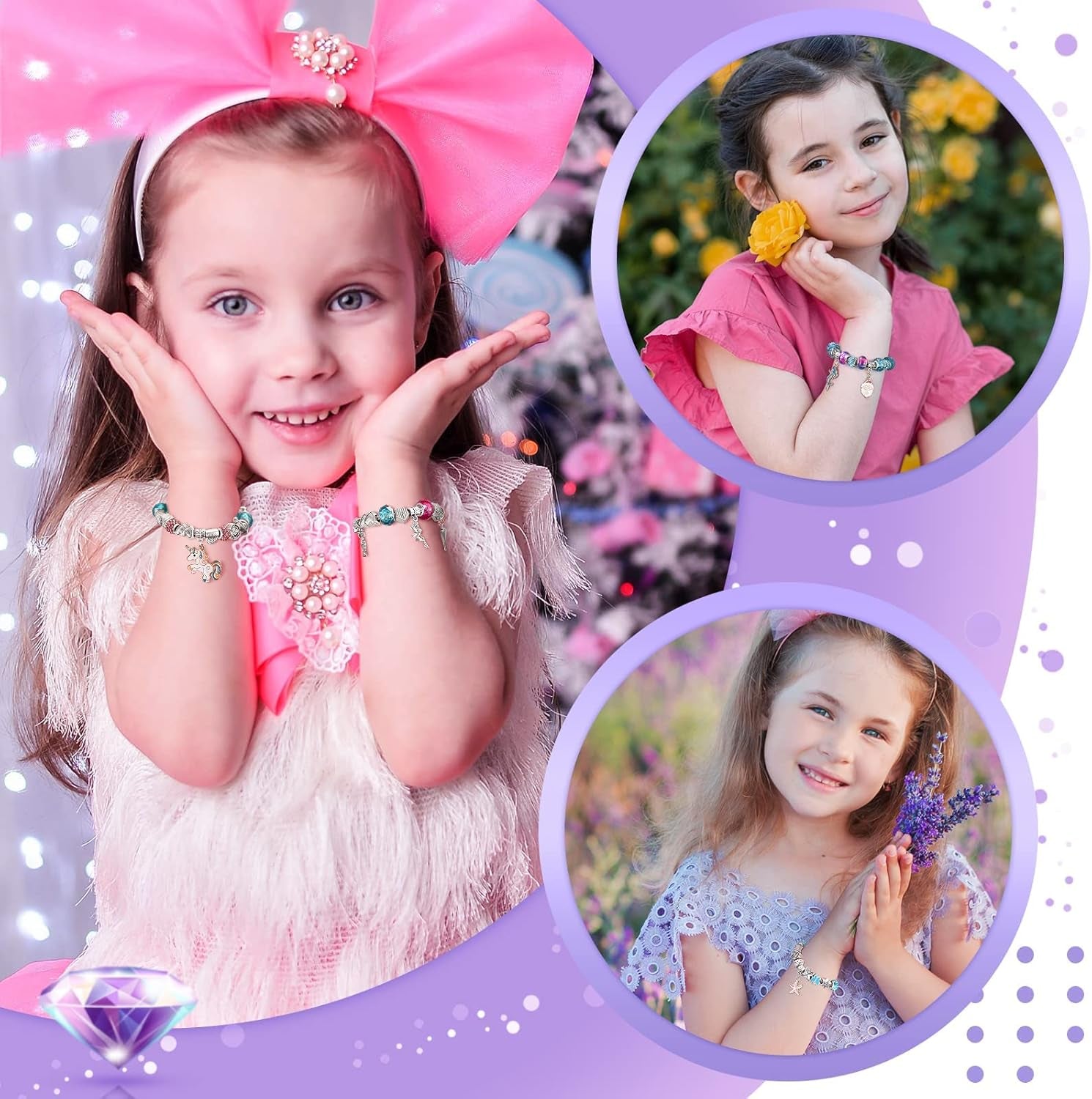 Jewelry Making Unicorn Kit-Themed Arts and Crafts Set for Creative Play and Gift Giving for Girls Ages 6+