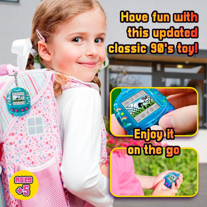 Giga Pets Unicorn Virtual Pet Toy, Collector's Edition-Glossy Housing Shell, Nostalgic 90s Design, 3D Interactive Motion 