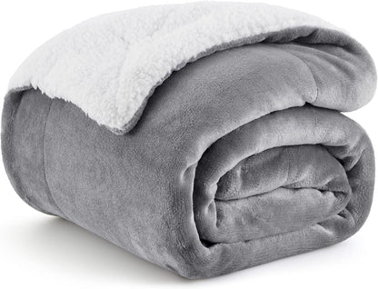Throw Blanket - Luxurious Soft and Warm Sofa Blanket, Grey, 50x60 Inches