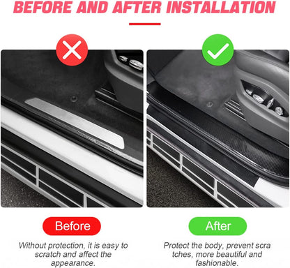 Car Door Entry Guard - Anti-Collision Adhesive Protector Tape for Door Sills, Rear Bumpers, Handles - Universal Fit  (2 x 394 Inches)