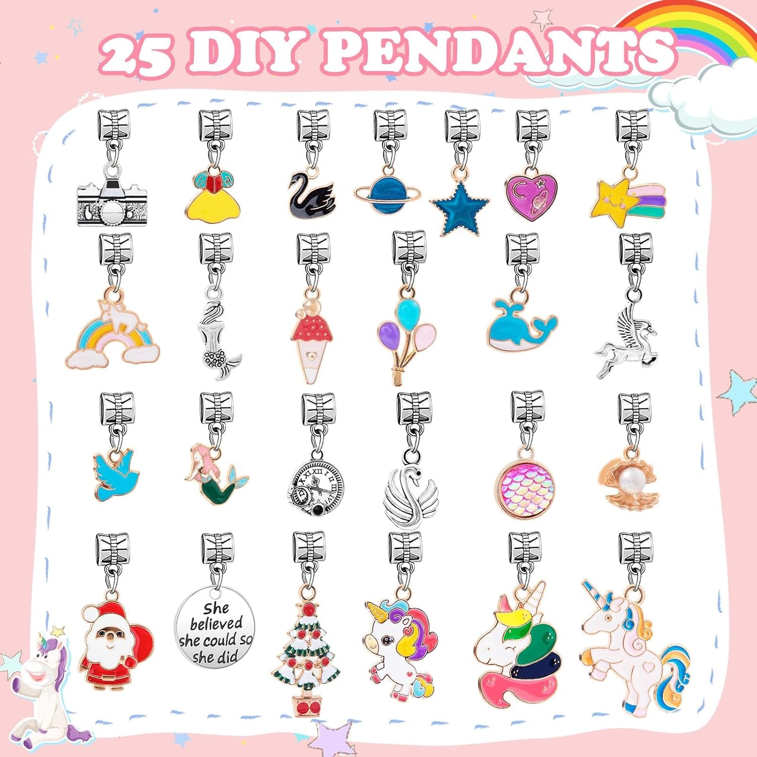 Charm Bracelet Making Kit for Girls Aged 4-12 - DIY Jewelry Craft Supplies and Arts & Crafts Set