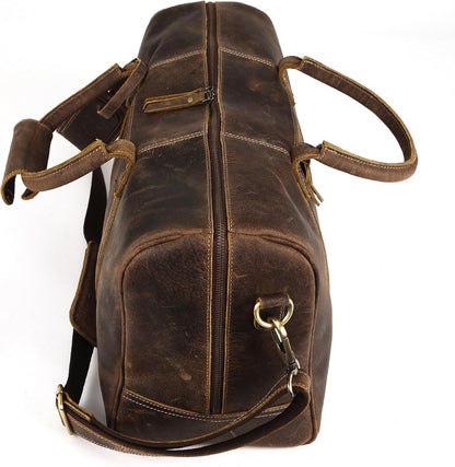 Genuine Leather Weekend Duffel Bag | Versatile Travel and Gym Bag for Men