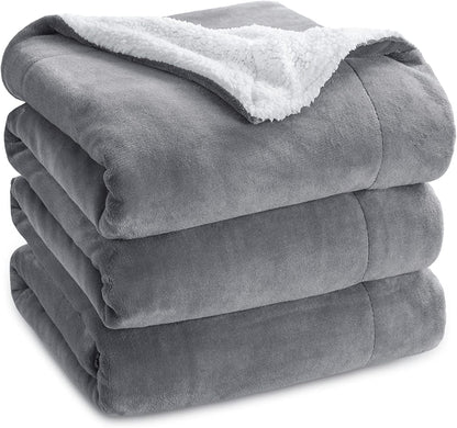 Throw Blanket - Luxurious Soft and Warm Sofa Blanket, Grey, 50x60 Inches